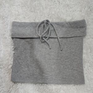 White Fox Boutique Gray Crop Top